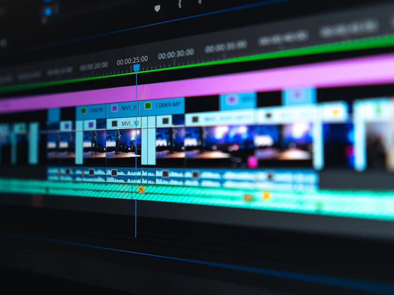 Illustration representing video editing